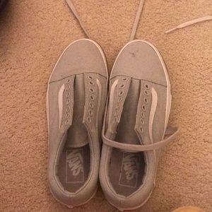 grey old skool vans